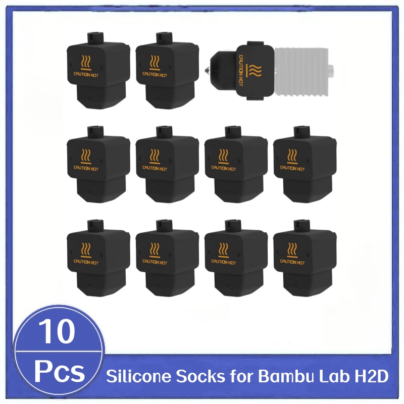3D Printing Bambu - 10Pcs H2D Hotend Silicone Socks For