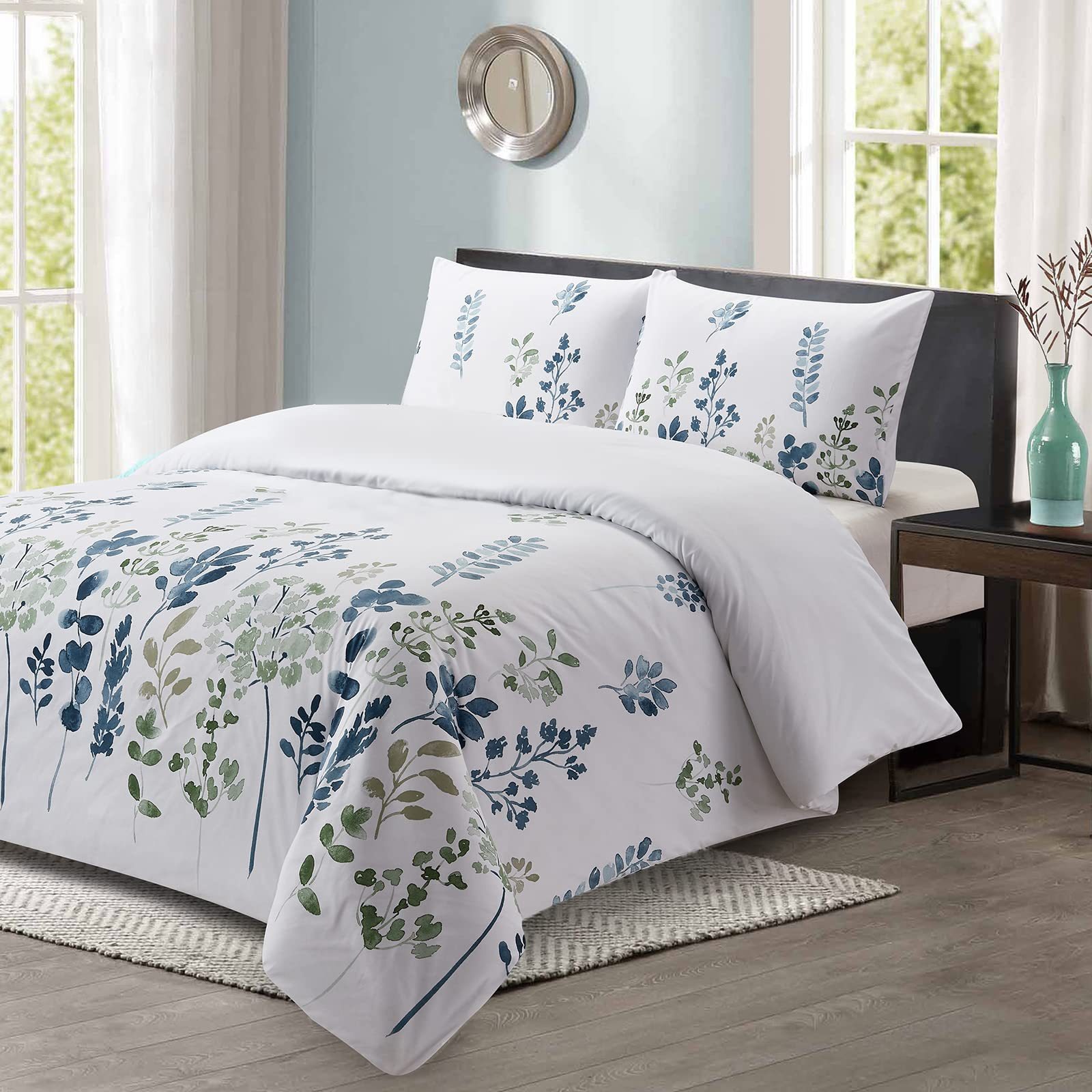 3D Printing Examples - White Floral Three Piece Duvet Set,