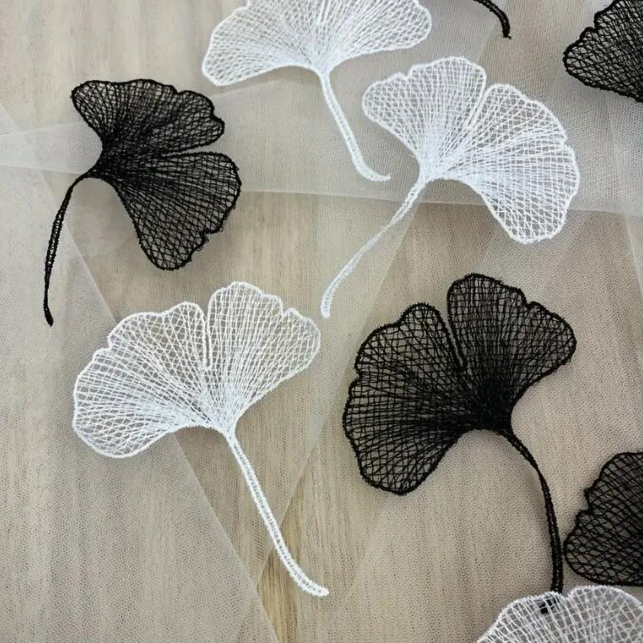 3D Printing On Fabric - 5 Pieces of Black and White