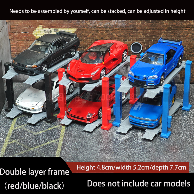 3D Printing Plastic - 1:64 Car Model Scene Double-layer Three-dimensional