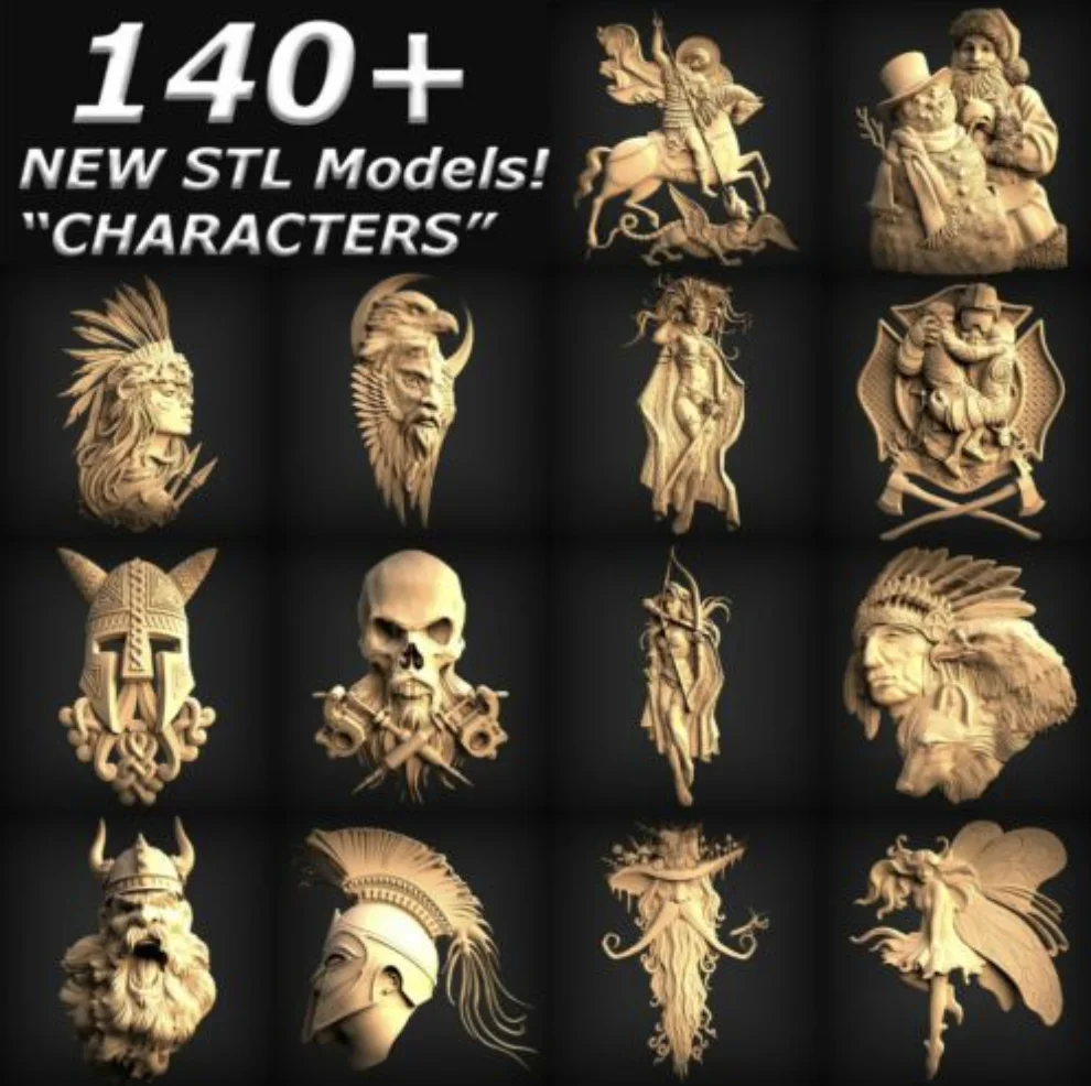 3D Printing Files - CHARACTERS COLLECTION - More Than 140+