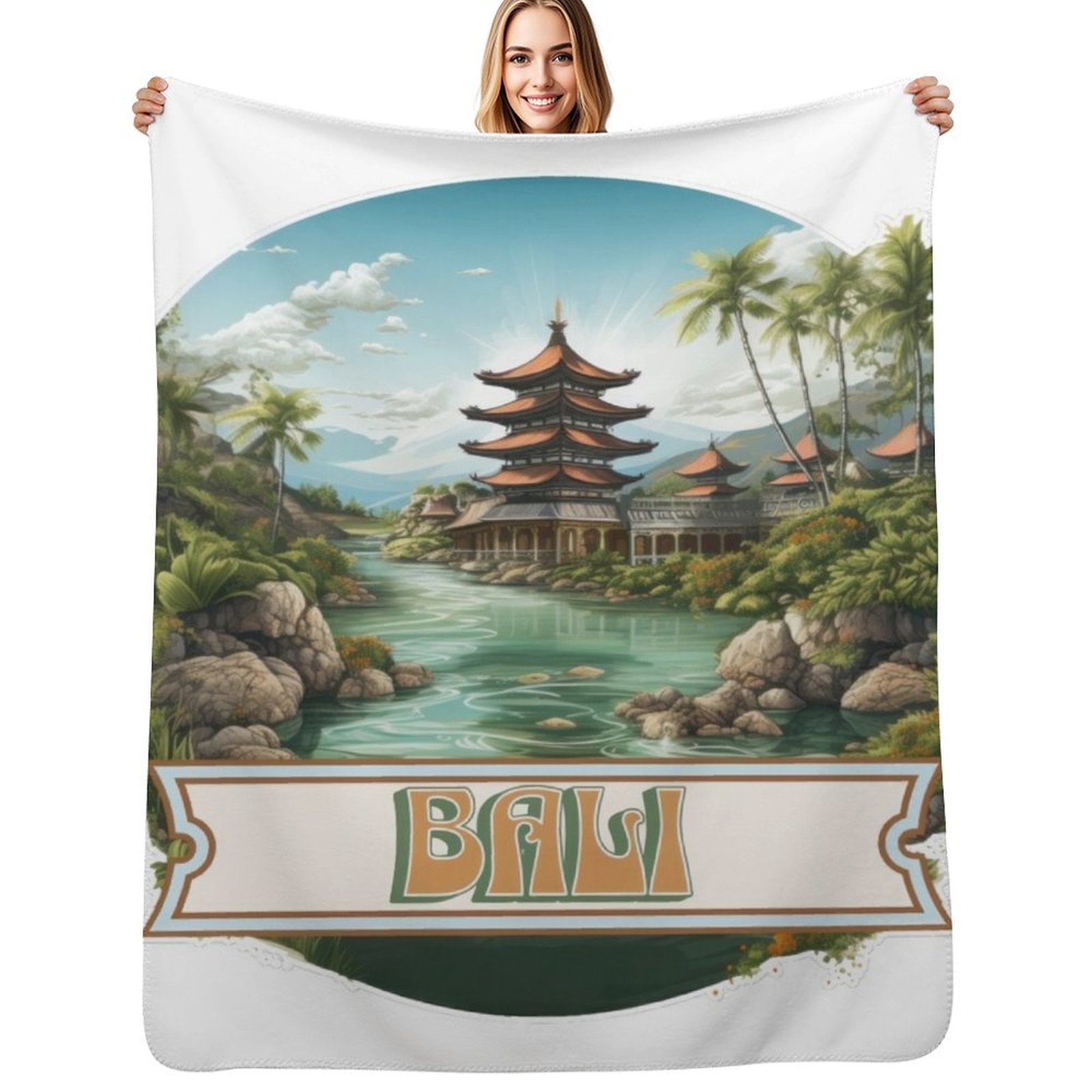 3D Printing Bali - Bali Indonesia Throw Blanket Fluffy Cozy