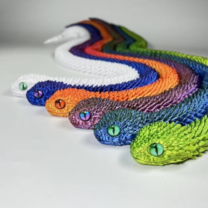 3D Printing Examples - 2026 new 3D printed snake, lifelike