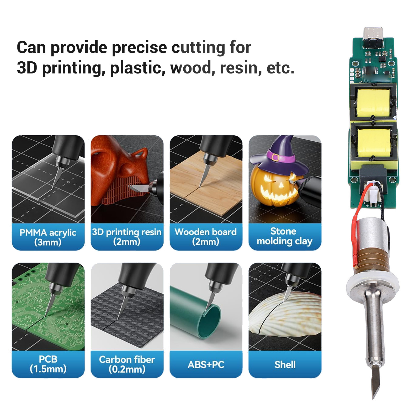 3D Printing Plastic - Ultrasonic Cutter Transducer Kit with Driver