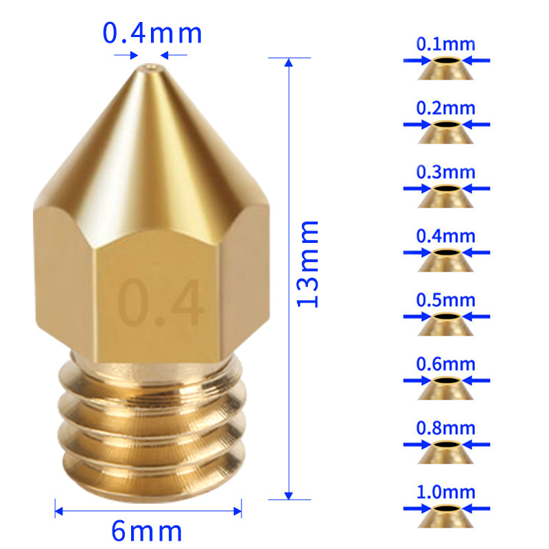 10/20 Pcs MK8 Brass Nozzle 0.2 - 3D Printer Nozzle Brass recensie en prijs