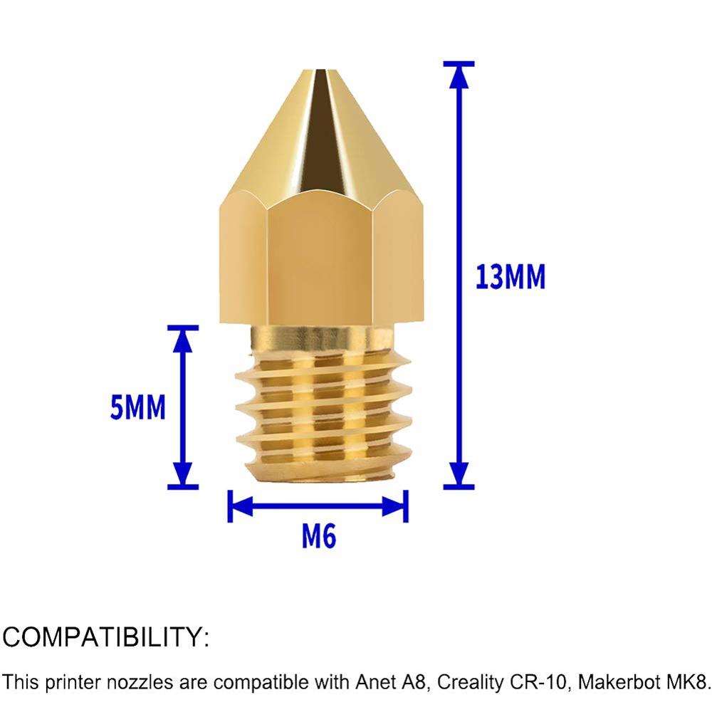 10/20 Pcs MK8 Brass Nozzle 0.2 - 3D Printer Nozzle Brass recensie en prijs