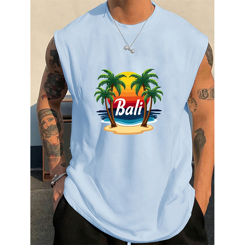 Summer Bali Pattern Men's Tank - 3D Printing Bali recensie en prijs