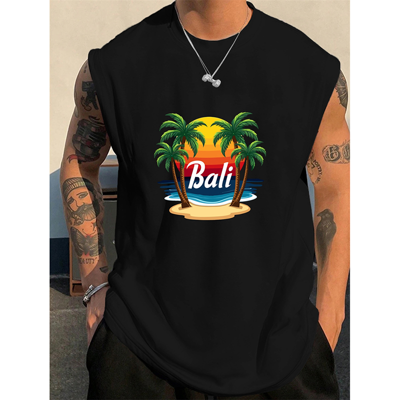 Summer Bali Pattern Men's Tank - 3D Printing Bali recensie en prijs