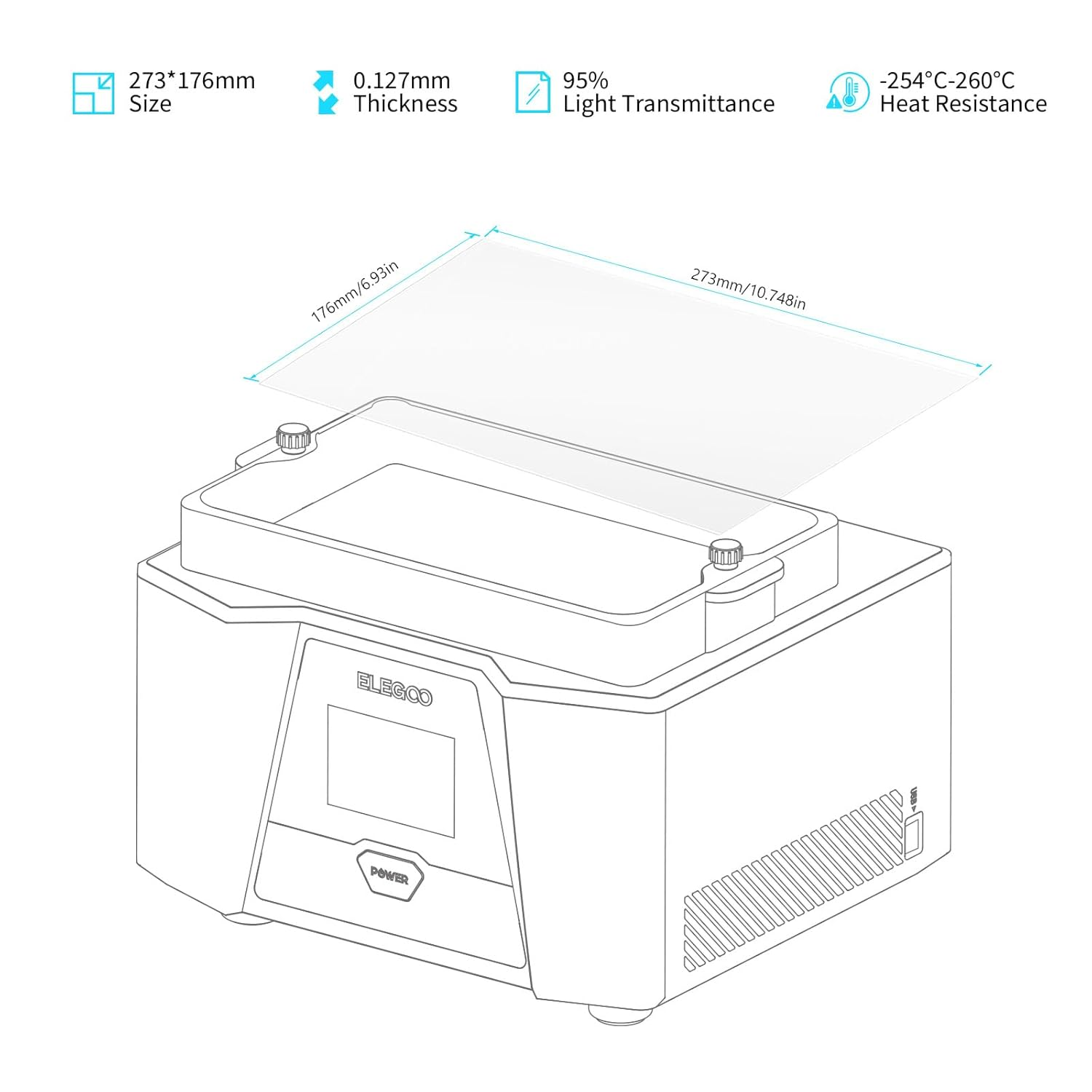 Film for ELEGOO PFA Release Li - 3D Printing Elegoo recensie en prijs