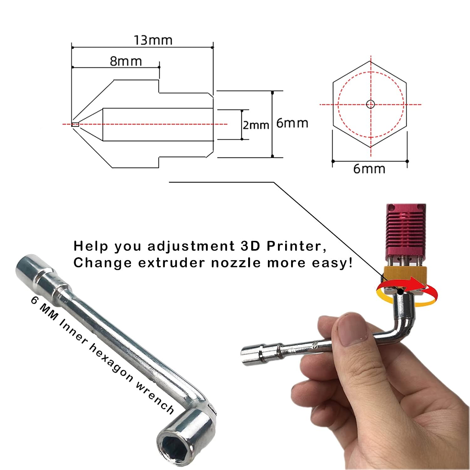 CREALITY 20 Pcs MK8 Brass Nozz - 3D Printer Nozzle Brass recensie en prijs