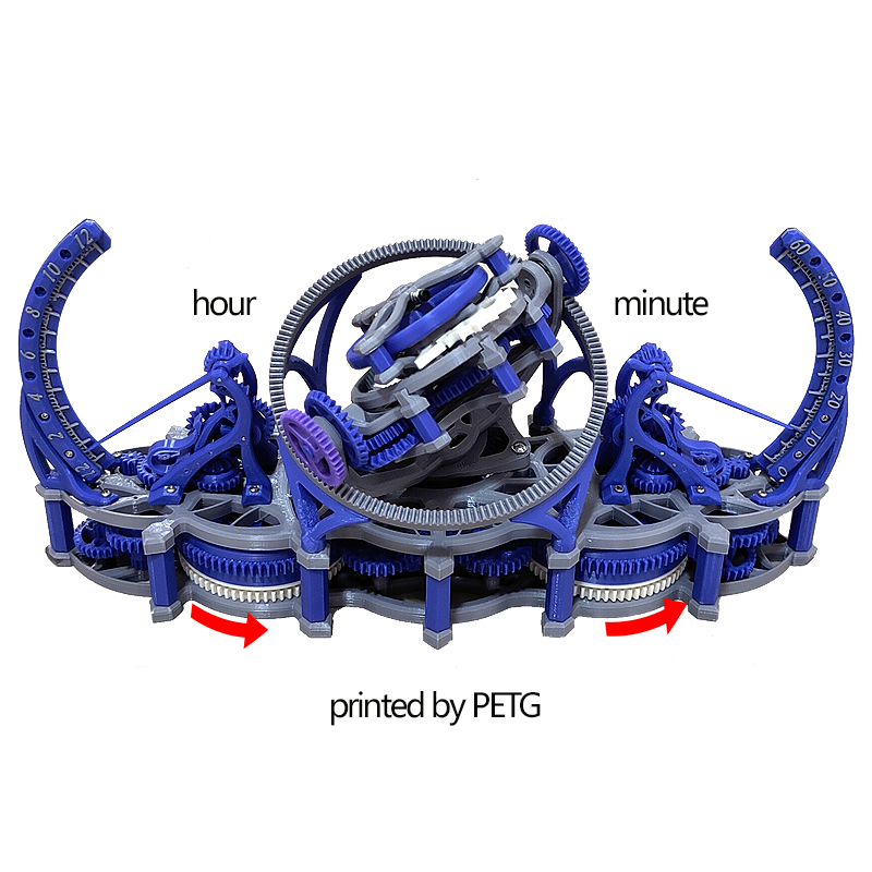 Random color 3d print tourbill - 3D Printing Plastic recensie en prijs