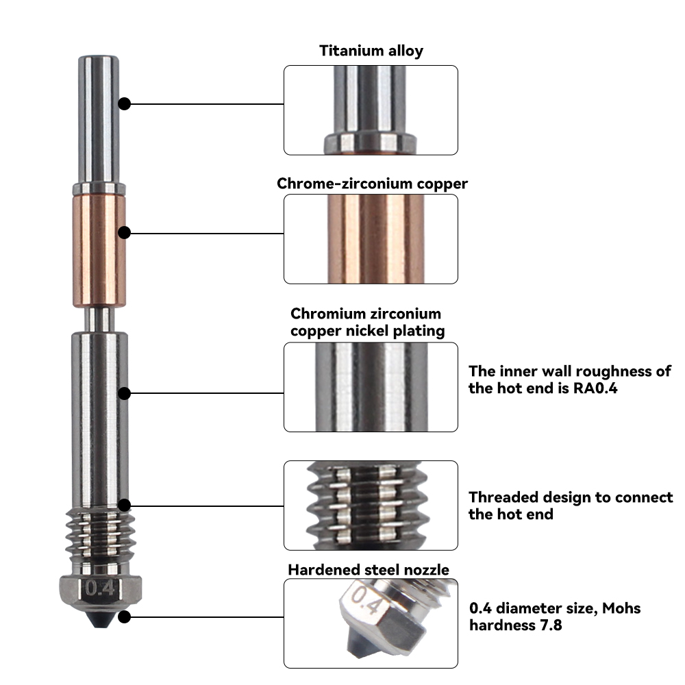 New Hotend Integrated Nozzle F - 3D Printing Bambu recensie en prijs