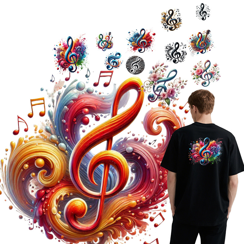 Color music symbols heat trans - 3D Printing On Fabric recensie en prijs