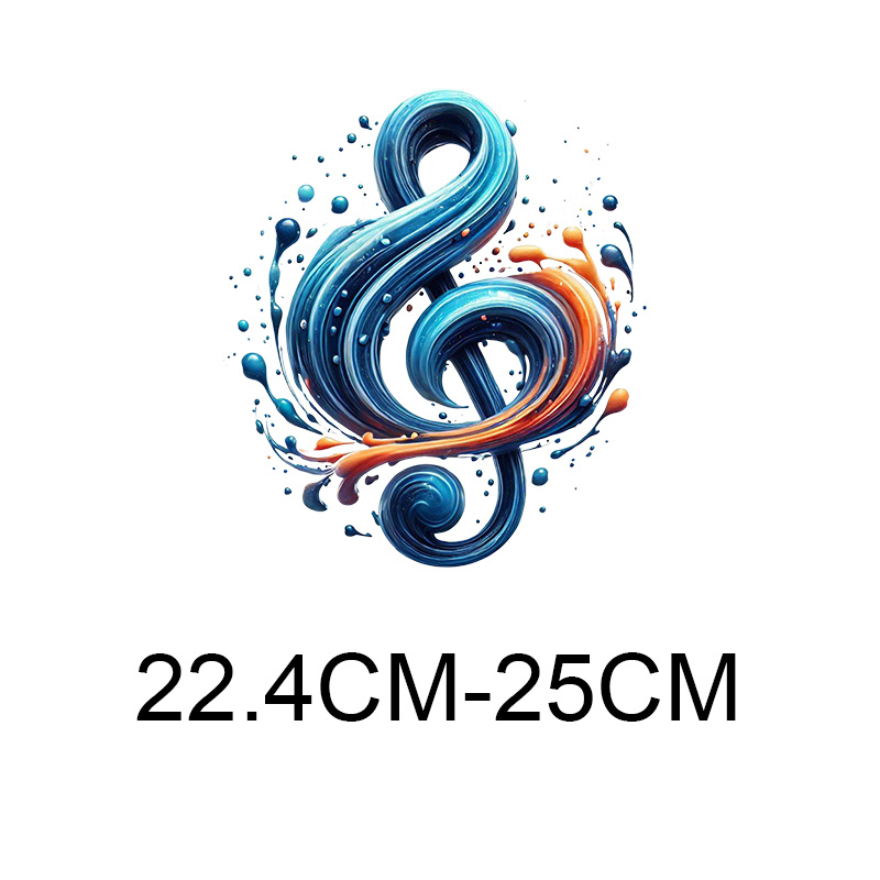 Color music symbols heat trans - 3D Printing On Fabric recensie en prijs