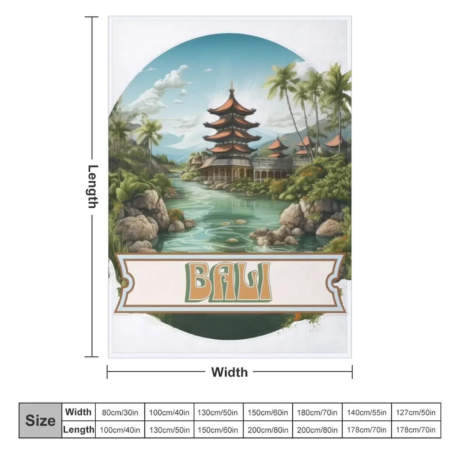 Bali Indonesia Throw Blanket P - 3D Printing Bali recensie en prijs