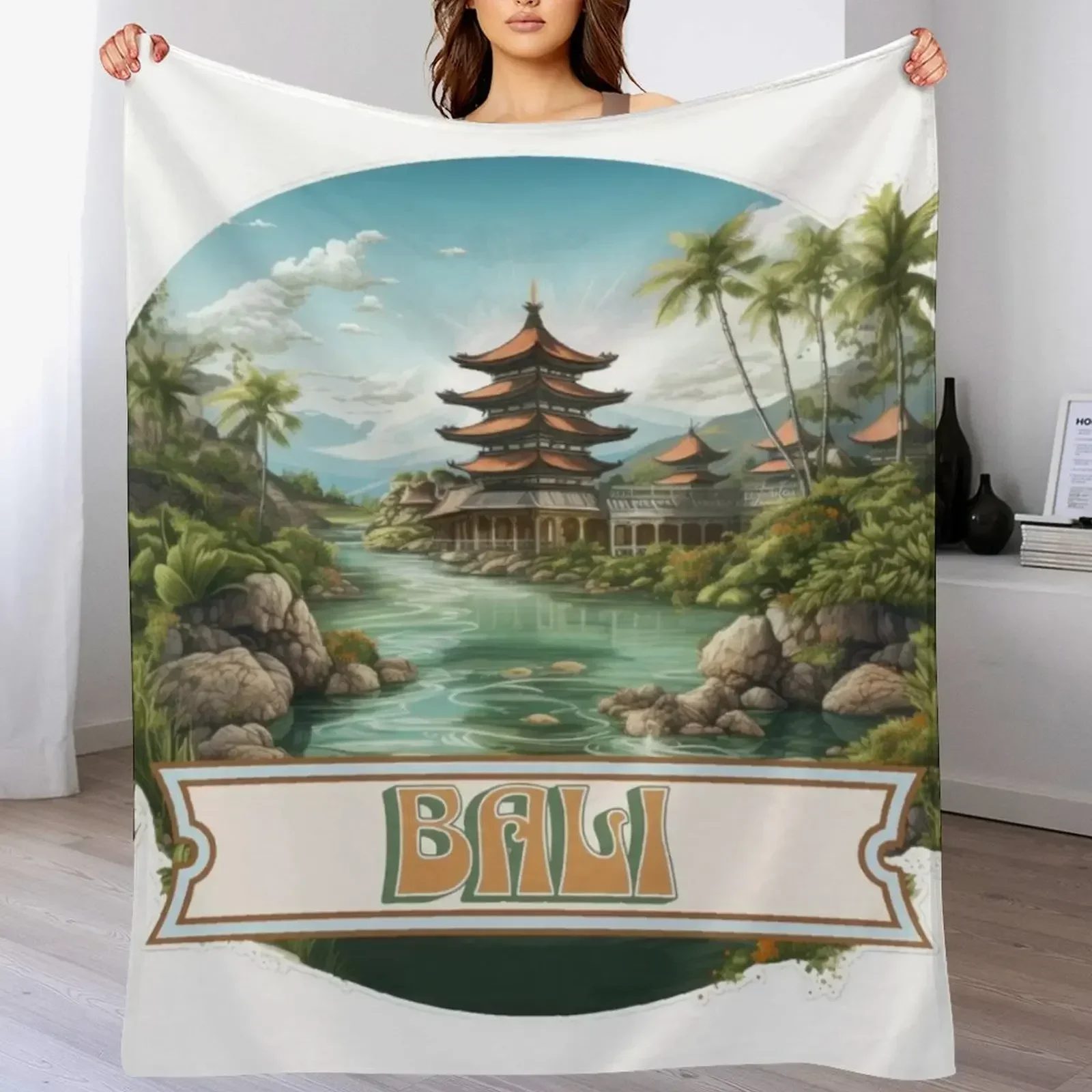 Bali Indonesia Throw Blanket P - 3D Printing Bali recensie en prijs