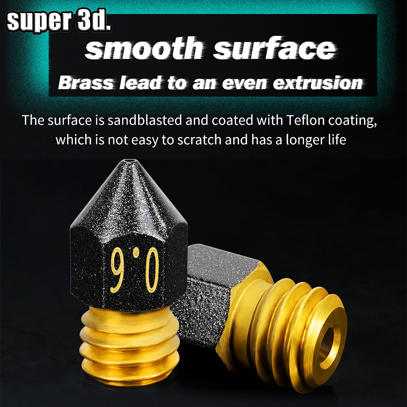 3D Printer MK8 Brass PTFE Nozz - 3D Printer Nozzle Brass recensie en prijs