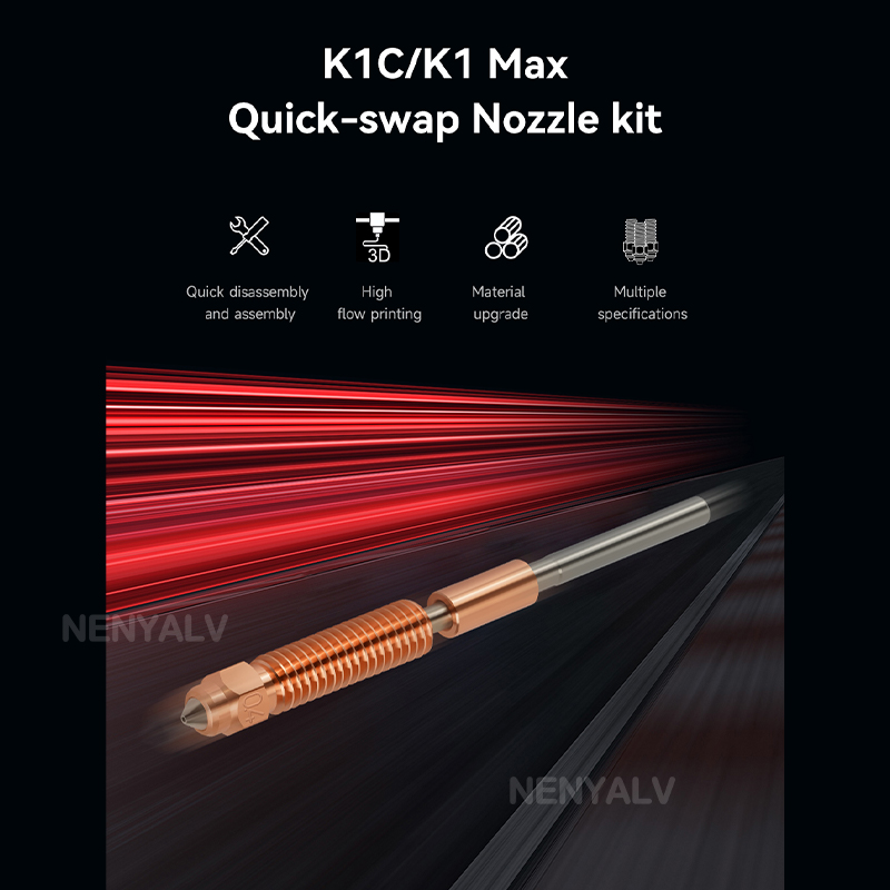 High Flow Upgraded K1C K1 Max/ - 3D Printer Nozzle Brass recensie en prijs