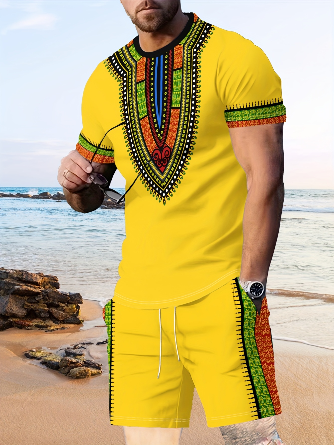 New Men's Suits African Dashik - 3D Printing Examples recensie en prijs