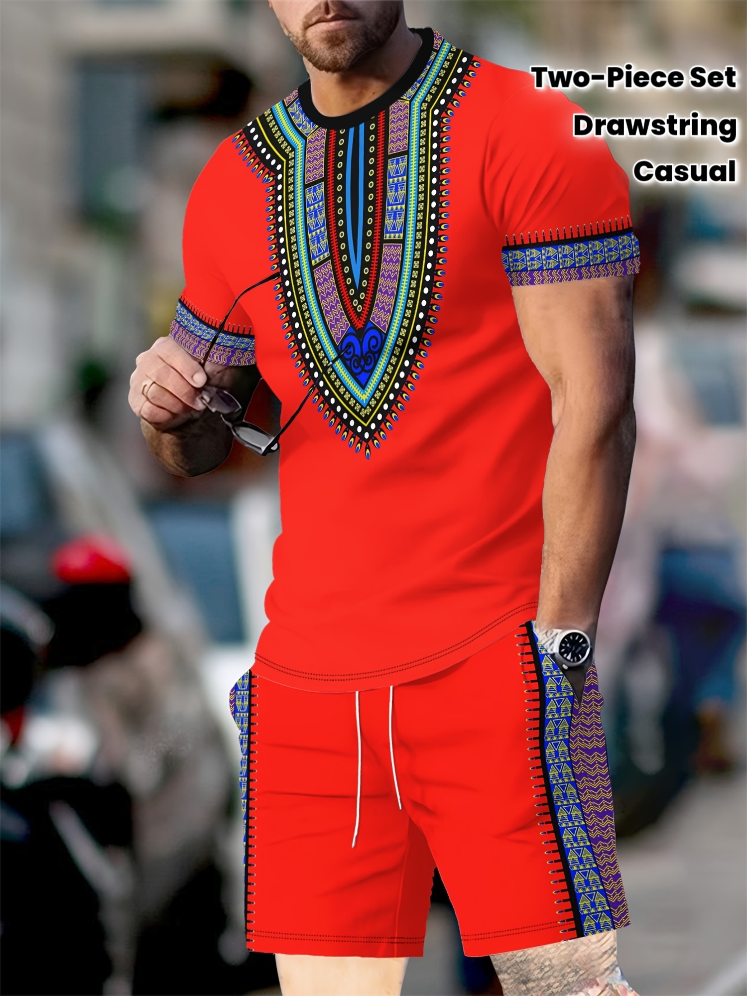 New Men's Suits African Dashik - 3D Printing Examples recensie en prijs