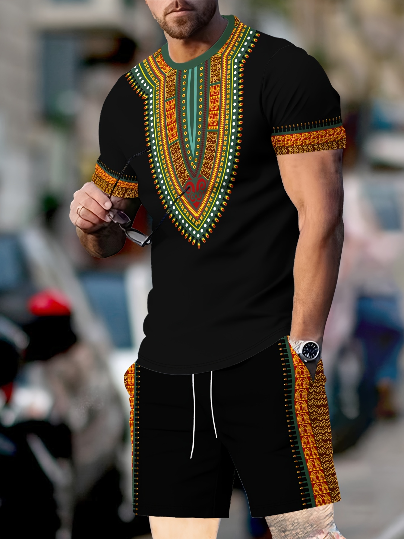 New Men's Suits African Dashik - 3D Printing Examples recensie en prijs