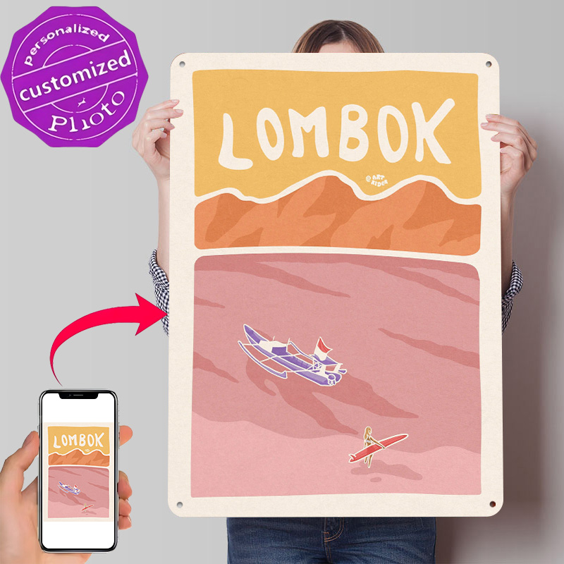 Bali Lombok Surf Poster Retro  - 3D Printing Bali recensie en prijs